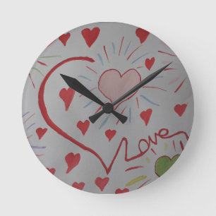 Love Hearts Ronde Klok