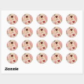 Love Hearts Ronde Sticker (Vel)
