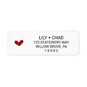 Love Hearts | Rood huwelijkslabel Etiket (Voorkant)