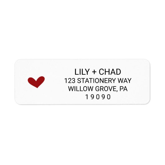 Love Hearts | Rood huwelijkslabel Etiket (Voorkant)