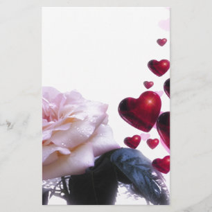 Love Hearts Rozen Blossom Flower Destiny Natuur Briefpapier
