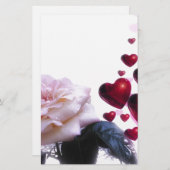 Love Hearts Rozen Blossom Flower Destiny Natuur Briefpapier (Voorkant / Achterkant)