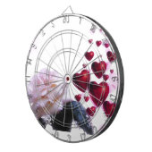 Love Hearts Rozen Blossom Flower Destiny Natuur Dartbord (Voorkant Rechts)