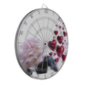 Love Hearts Rozen Blossom Flower Destiny Natuur Dartbord (Voorkant Links)