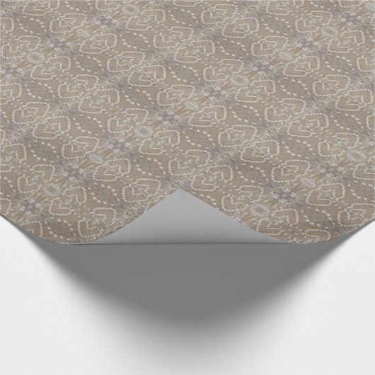 Love Hearts Sea Shells, Romantic Exotic Tropical Cadeaupapier (Hoek)