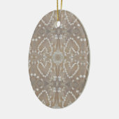 Love Hearts Sea Shells, Romantic Exotic Tropical Keramisch Ornament (Links)