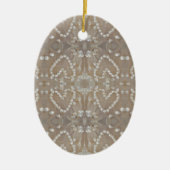 Love Hearts Sea Shells, Romantic Exotic Tropical Keramisch Ornament (Voorkant)