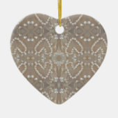 Love Hearts Sea Shells, Romantic Exotic Tropical Keramisch Ornament (Voorkant)