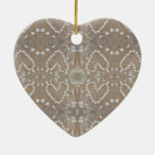 Love Hearts Sea Shells, Romantic Exotic Tropical Keramisch Ornament (Achterkant)