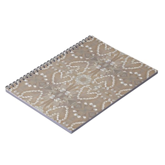 Love Hearts Sea Shells, Romantic Exotic Tropical Notitieboek (Linkerzijde)