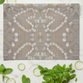 Love Hearts Sea Shells, Romantic Exotic Tropical Theedoek (Gevouwen)