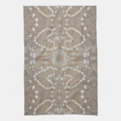 Love Hearts Sea Shells, Romantic Exotic Tropical Theedoek (Verticaal)