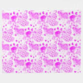 Love Hearts - Seamless Pattern 6 Fleece Deken (Voorkant (Horizontaal))