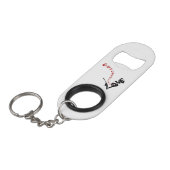 Love Hearts Sleutelhanger Bottle Opener Mini Flessenopener (Voorkant Gekanteld)