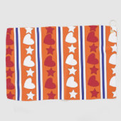 Love Hearts Star Stripes Golfhanddoek (Horizontaal)