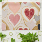 Love Hearts Theedoek (Gevouwen)