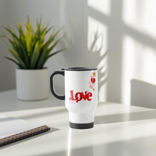 Love & Hearts Travel Mug Reisbeker