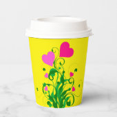 Love Hearts Tree Papieren Bekers (Achterkant)