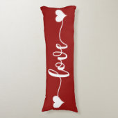Love Hearts Valentijn Gift Lichaamskussen (Voorkant Verticaal)