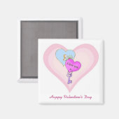Love Hearts Valentijn Magnet (Voorkant / Achterkant)