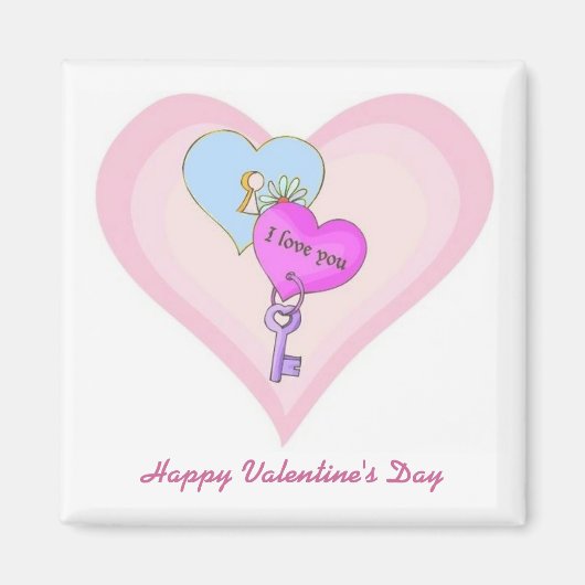 Love Hearts Valentijn Magnet (Voorkant)