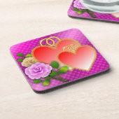 Love Hearts Valentijnsdag-20362 Bier Onderzetter (Linkerzijde)