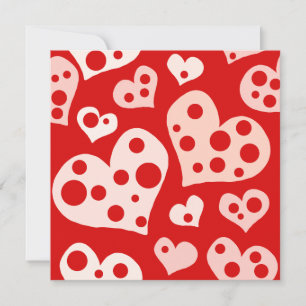 LOVE Hearts Valentijnsdag Designer Vierkante Notit Feestdagenkaart