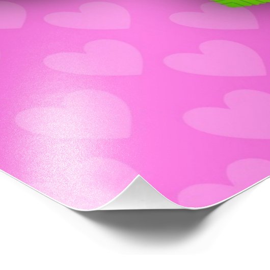 Love Hearts Valentijnsdag Foto Afdruk (Hoek)