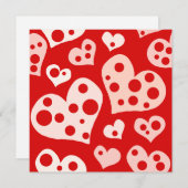 LOVE Hearts Valentijnsdag Ontwerper Vierkante Noti Feestdagenkaart (Voorkant / Achterkant)