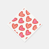 Love Hearts Valentijnsdag Servet (Hoek)