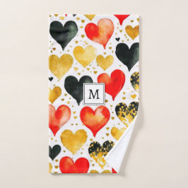 Love Hearts Valentijnse Romantische Schattigee Pat Handdoek