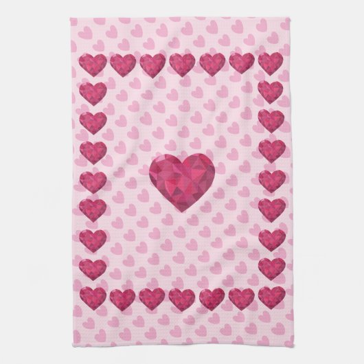 Love Hearts Valentijns's Decor Theedoek (Verticaal)