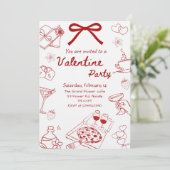 Love & Hearts Valentine’s Celebration Party Kaart (Staand voorkant)