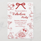 Love & Hearts Valentine’s Celebration Party Kaart (Voorkant)