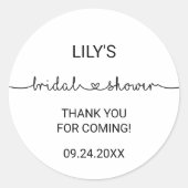 Love Hearts Vrijgezellenfeest Favor Sticker (Voorkant)