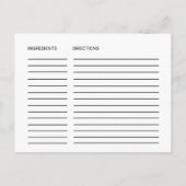 Love Hearts Vrijgezellenfeest Recipe Kaarten (Achterkant)