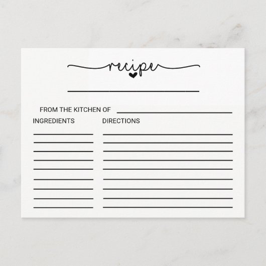 Love Hearts Vrijgezellenfeest Recipe Kaarten (Voorkant)