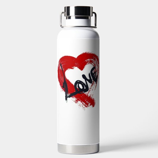 Love Hearts Water Bottle Waterfles (Achterkant)
