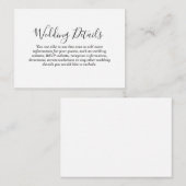 Love Hearts Weddenschap Details Enclosure Card Informatiekaartje (Voorkant / Achterkant)