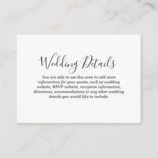 Love Hearts Weddenschap Details Enclosure Card Informatiekaartje (Voorkant)