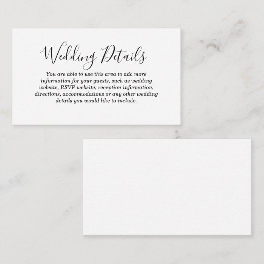 Love Hearts Weddenschap Details Enclosure Card Informatiekaartje (Voorkant / Achterkant)