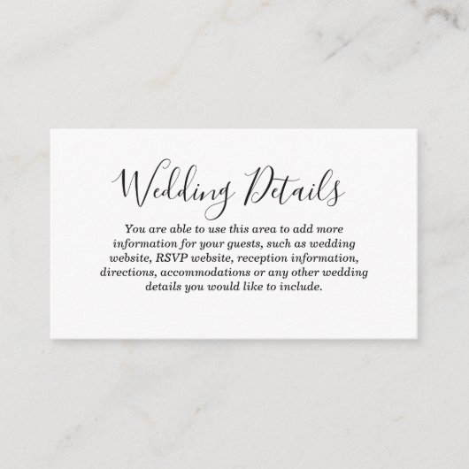 Love Hearts Weddenschap Details Enclosure Card Informatiekaartje (Voorkant)