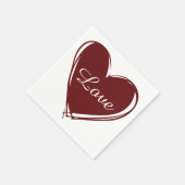 Love Hearts Weddenschap Paper Napkin Set Servet (Hoek)