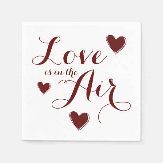 Love Hearts Weddenschap Paper Napkin Set Servet (Voorkant)