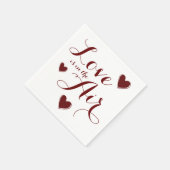 Love Hearts Weddenschap Paper Napkin Set Servet (Hoek)