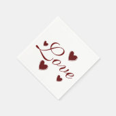 Love Hearts Weddenschap Paper Napkin Set Servetten (Hoek)