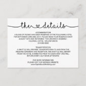 Love Hearts Wedding Details Enclosure Kaart (Voorkant)