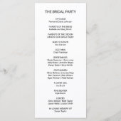 Love Hearts Wedding Program Programmakaart (Achterkant)