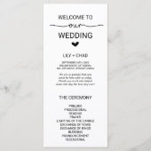 Love Hearts Wedding Program Programmakaart (Voorkant)