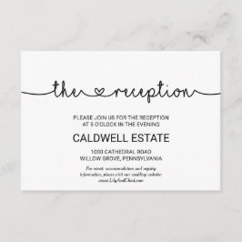 Love Hearts Wedding Reception Kaart